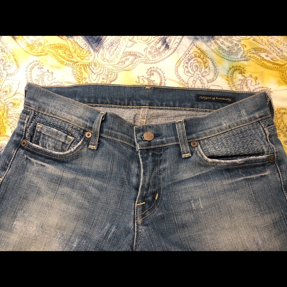Distressed Citizens of Humanity Boot Cut Jeans